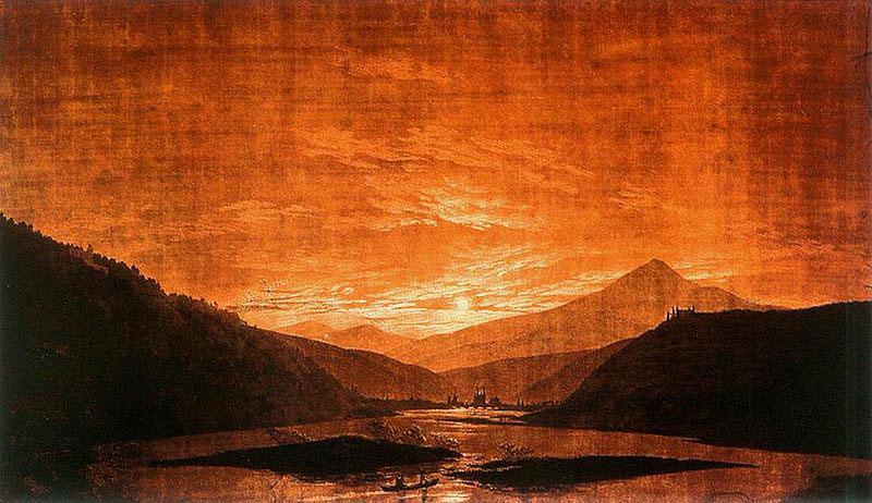 Caspar David Friedrich Mountainous River Landscape Sweden oil painting art